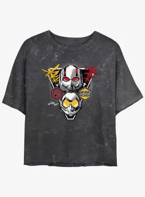 Marvel Ant-Man and the Wasp: Quantumania Hero Duo Mineral Wash Womens Crop T-Shirt