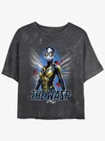 Marvel Ant-Man and The Wasp: Quantumania Wasp Atom Mineral Wash Womens Crop T-Shirt