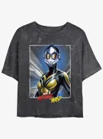 Marvel Ant-Man and the Wasp: Quantumania Wasp Portrait Mineral Wash Womens Crop T-Shirt