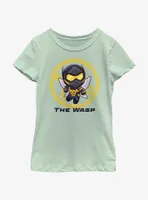 Marvel Ant-Man and the Wasp: Quantumania Chibi Quantum Wasp Badge Youth Girls T-Shirt