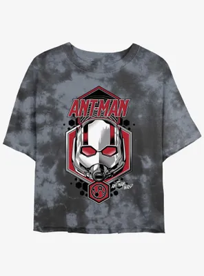 Marvel Ant-Man and the Wasp: Quantumania Shield Tie-Dye Womens Crop T-Shirt