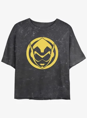 Marvel Ant-Man and the Wasp: Quantumania Wasp Icon Mineral Wash Womens Crop T-Shirt