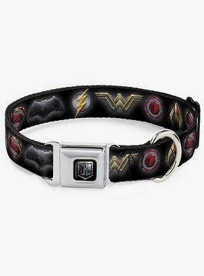 DC Comics Justice League 2017 6 Superhero Icons Seatbelt Buckle Dog Collar