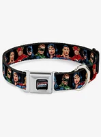 DC Comics Justice League Elite Forces Superheroes Seatbelt Buckle Dog Collar