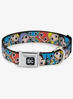 DC Comics Justice League Mini Group Seatbelt Buckle Dog Collar