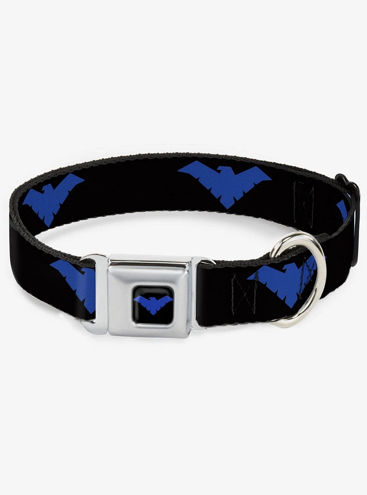 DC Comics Justice League Nightwing Logo Seatbelt Buckle Dog Collar