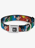 DC Comics Justice League Superheroes Close Up New Seatbelt Buckle Dog Collar