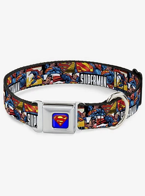 DC Comics Justice League Superman Action Blocks Seatbelt Buckle Dog Collar