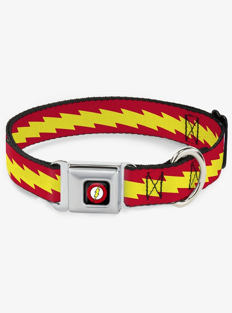 DC Comics Justice League The Flash Bolt Seatbelt Buckle Dog Collar