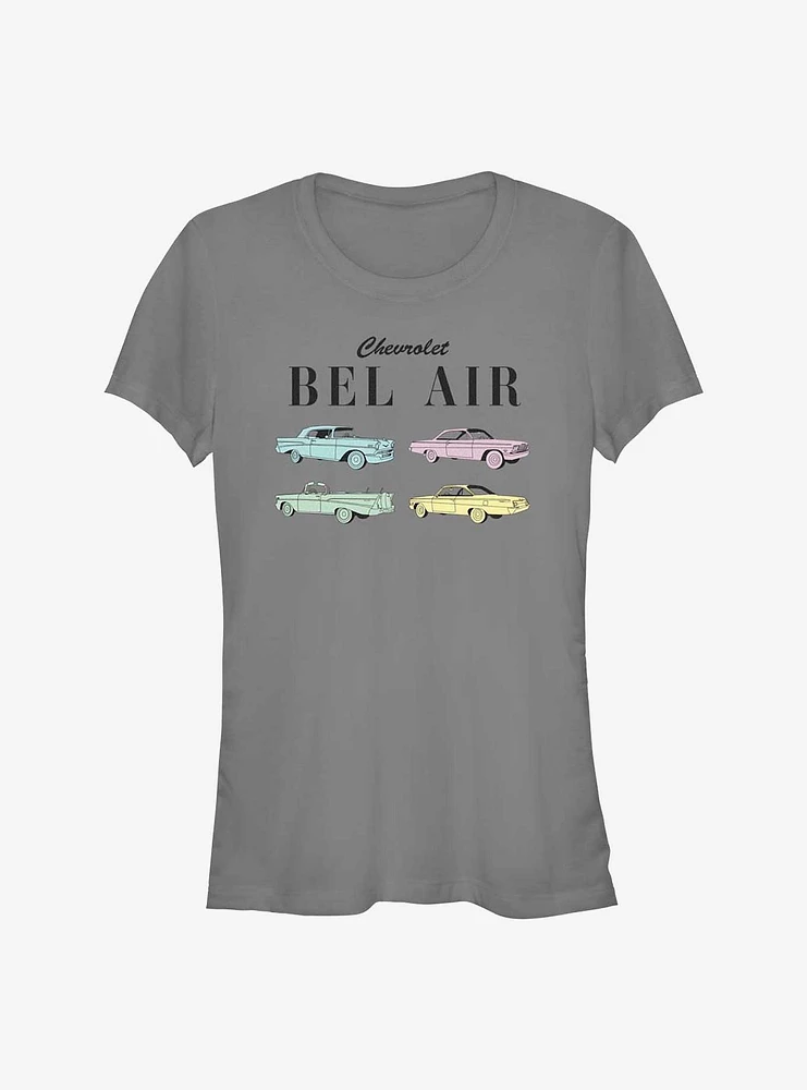 General Motors Chevrolet Bel Air Stack Girls T-Shirt