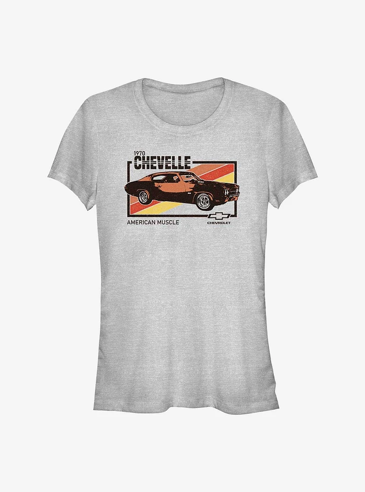 General Motors Chevy 1970 Chevelle American Muscle Girls T-Shirt