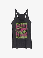 General Motors Chevy Camaro Super Sport Raw Edge Girls Tank