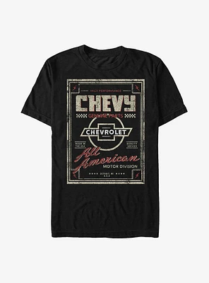 General Motors Chevy High Performance Genuine Parts T-Shirt