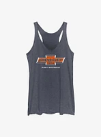 General Motors Chevy Parts Accssrs Bowtie Logo Raw Edge Girls Tank