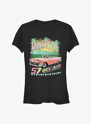 General Motors Revin Chevy 57 Bel Air Cnvrtbl 2Dr Sdn Girls T-Shirt