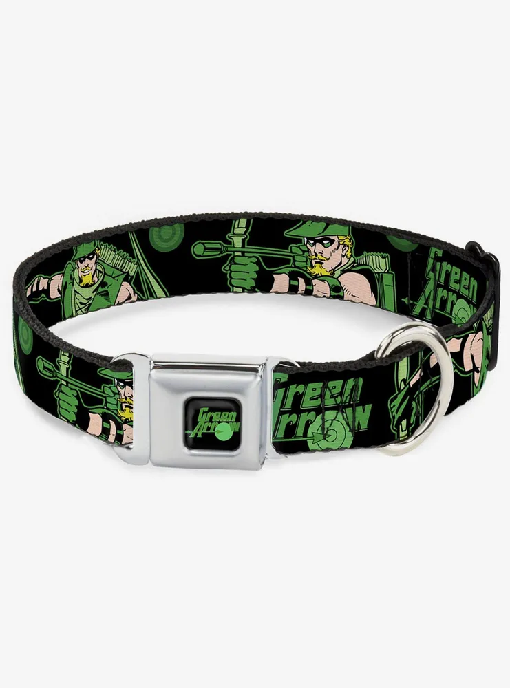 DC Comics Justice League Green Arrow Action Poses Seatbelt Buckle Dog Collar