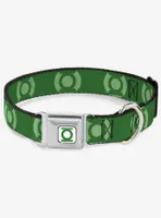 DC Comics Justice League Green Lantern Logo Weathered Greens Seatbelt Buckle Dog Collar