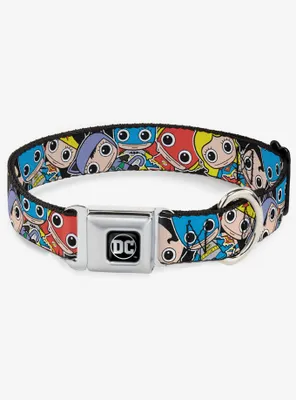 DC Comics Justice League Mini Group Seatbelt Buckle Dog Collar