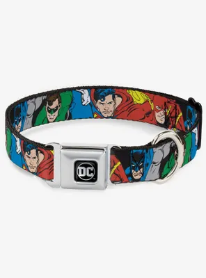 DC Comics Justice League Superheroes Close Up New Seatbelt Buckle Dog Collar