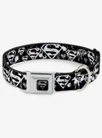 DC Comics Justice League Superman Shield Splatter Seatbelt Buckle Dog Collar