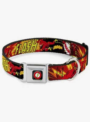 DC Comics Justice League The Flash Boom Kaboom Seatbelt Buckle Dog Collar