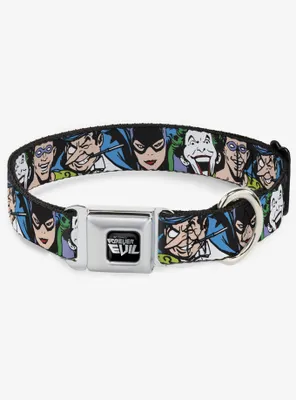 DC Comics Justice League Villains Close Up Seatbelt Buckle Dog Collar