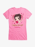 Betty Boop Anime Heart Portrait Girls T-Shirt