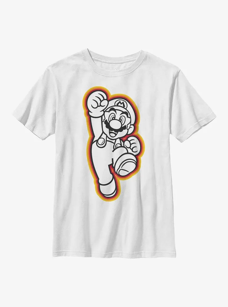 Nintendo Mario Jump Outline Youth T-Shirt