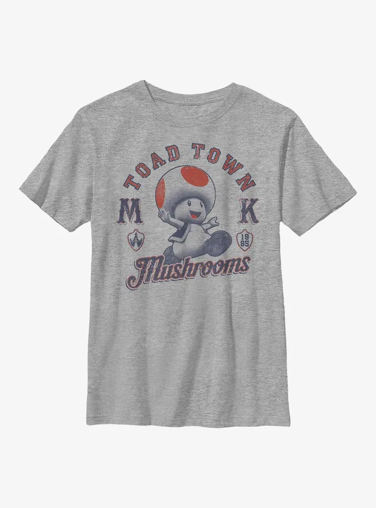 Nintendo Mario Toad Town Mushrooms Youth T-Shirt