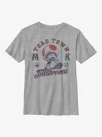 Nintendo Mario Toad Town Mushrooms Youth T-Shirt