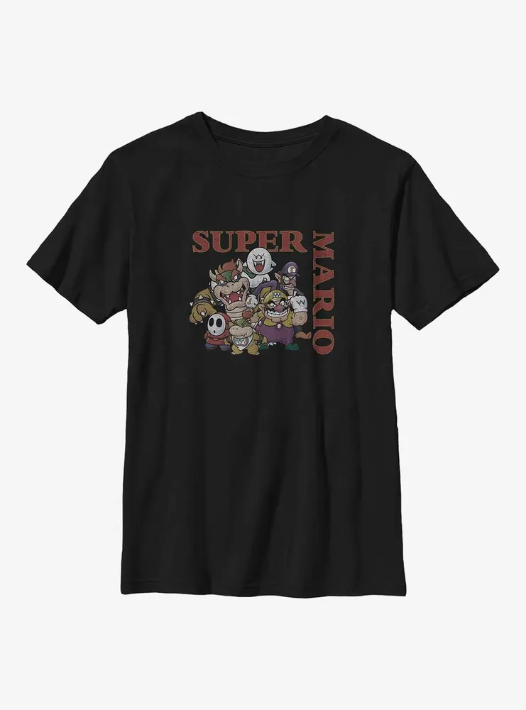 Nintendo Mario Vintage Baddies Youth T-Shirt