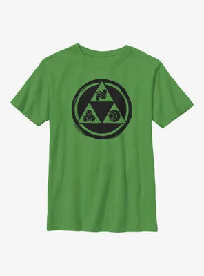 The Legend of Zelda Triforce Elements Logo Youth T-Shirt