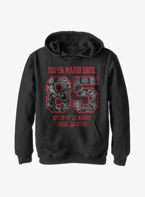 Nintendo Mario '85 Keep It Classic Collage Youth Hoodie