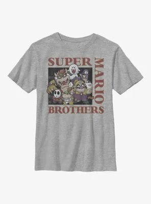 Nintendo Mario Vintage Baddies and Brothers Youth T-Shirt