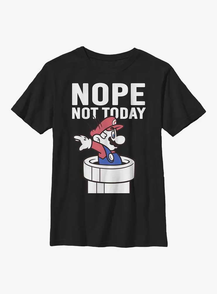 Nintendo Mario Nope Not Today Youth T-Shirt