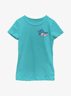 Nintendo Sleepy Blue Cat Youth Girls T-Shirt