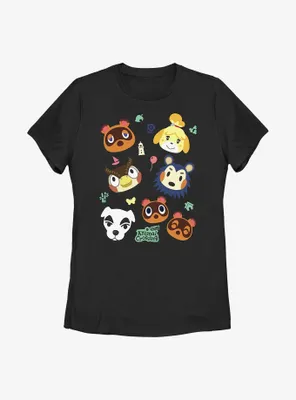 Nintendo Animal Crossing Faces Womens T-Shirt