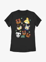 Nintendo Animal Crossing Faces Womens T-Shirt