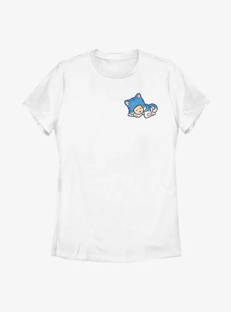 Nintendo Sleepy Blue Cat Womens T-Shirt