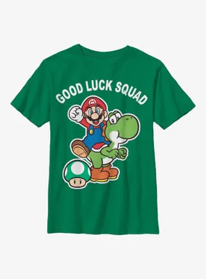 Nintendo Mario Good Luck Squad Youth T-Shirt