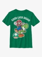 Nintendo Mario Good Luck Squad Youth T-Shirt