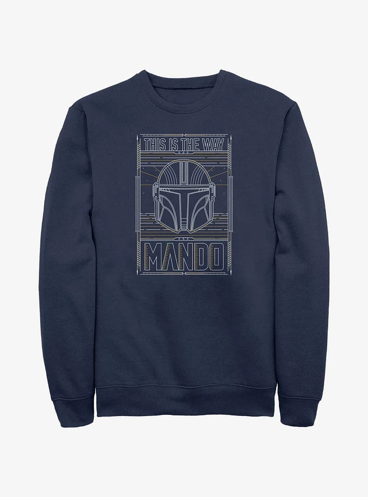 Star Wars The Mandalorian This Is Way Mando Card Sweatshirt