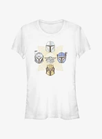 Star Wars The Mandalorian Grogu and Bounty Hunters Girls T-Shirt