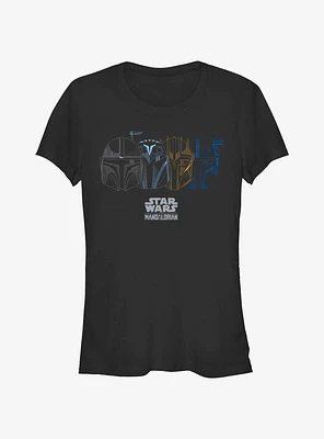 Star Wars The Mandalorian Helmet Logo Girls T-Shirt