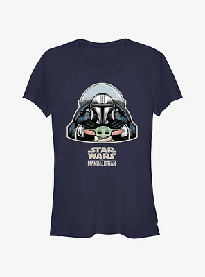 Star Wars The Mandalorian Mando & Grogu Cockpit Girls T-Shirt