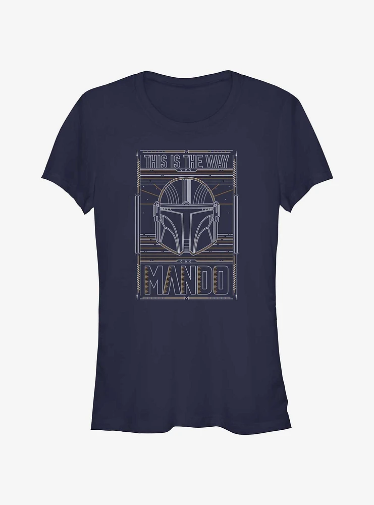 Star Wars The Mandalorian This Is Way Mando Card Girls T-Shirt