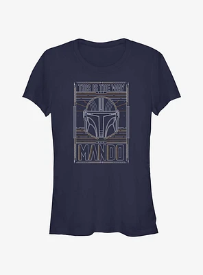 Star Wars The Mandalorian This Is Way Mando Card Girls T-Shirt