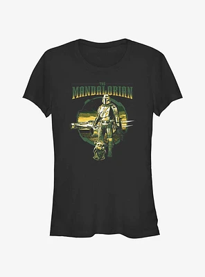 Star Wars The Mandalorian Grogu & Mando Together Again Girls T-Shirt