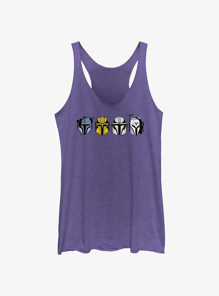 Star Wars The Mandalorian Helmet Lineup Girls Tank