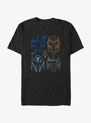 Star Wars The Mandalorian This Is Way Helmet Lineup T-Shirt